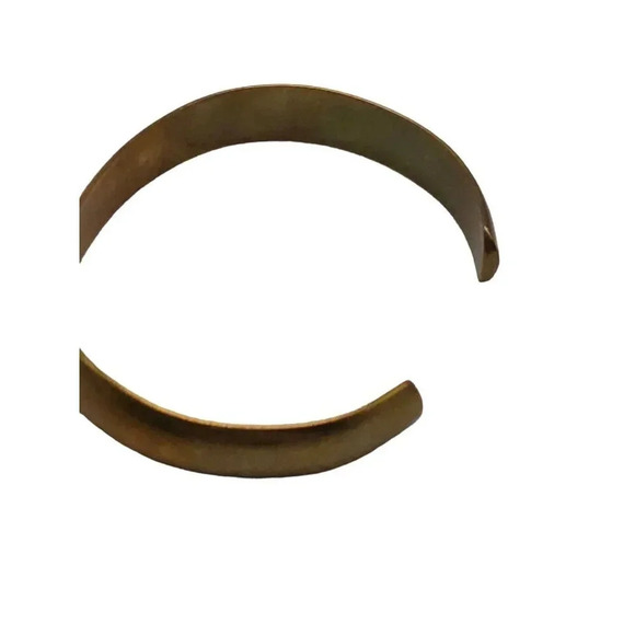 KRISTEN Engraved Open Cuff Brass Bangle Bracelet Gold Tone Vintage Non Magnetic - Picture 4 of 7